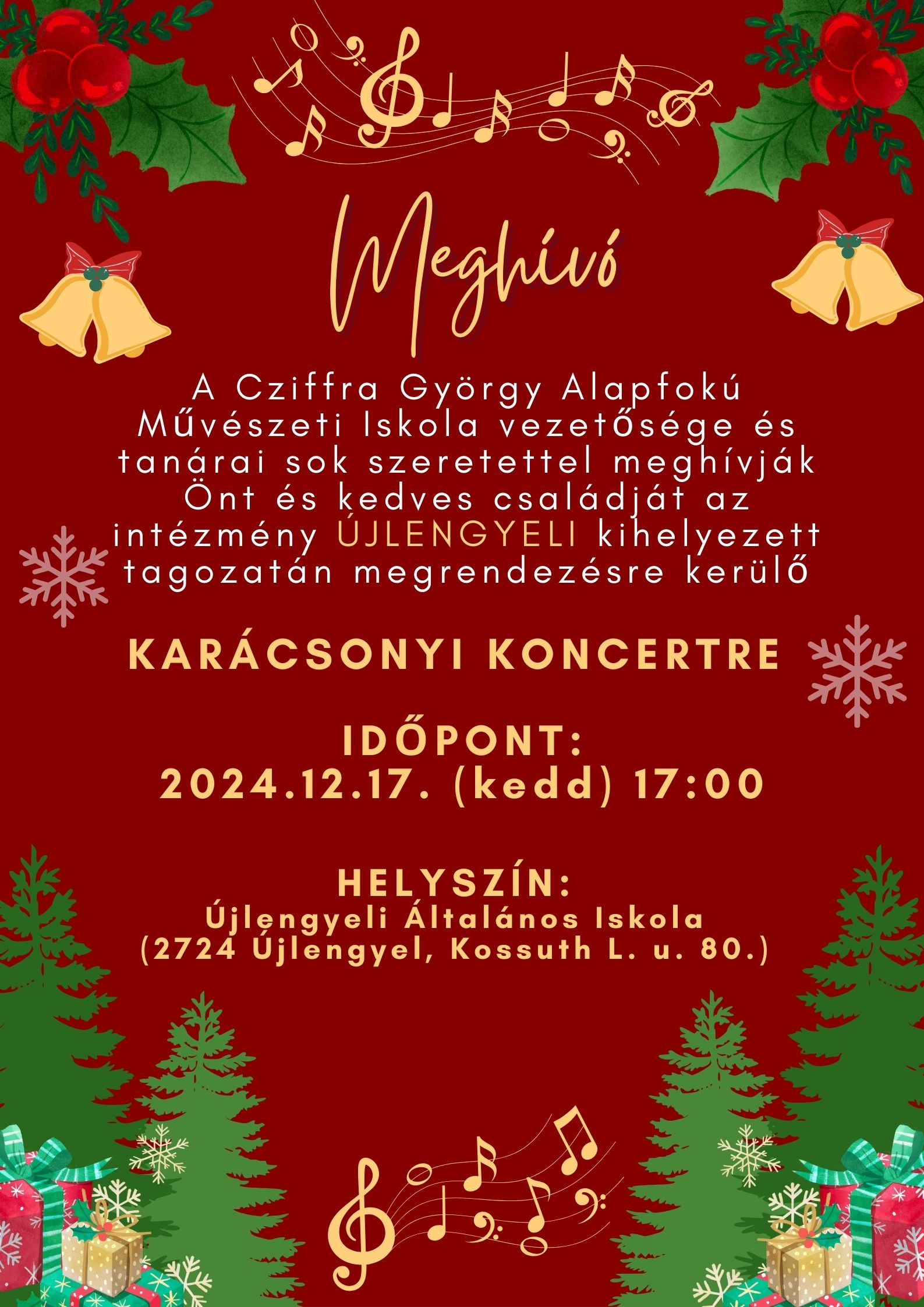 Karácsonyi koncert - Újlengyel @ Újlengyeli Általános Iskola