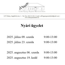 Nyári ügyelet