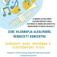 Meghívó a Zene világnapja alkalmából rendezett hangversenyre