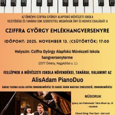 Meghívó – Cziffra György Emlékhangversenyre (2025.11.13.) Meghívó – Cziffra György Emlékhangversenyre (2025.11.13.)