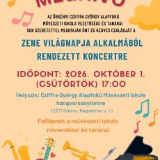 Meghívó a Zene világnapja alkalmából rendezett koncertre Meghívó a Zene világnapja alkalmából rendezett koncertre